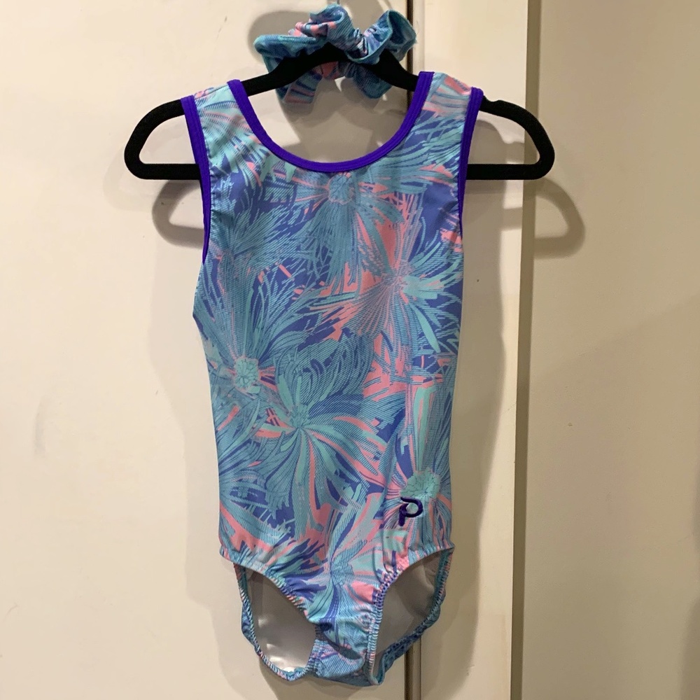 Plum Practicewear Leotard, Child Large, EUC